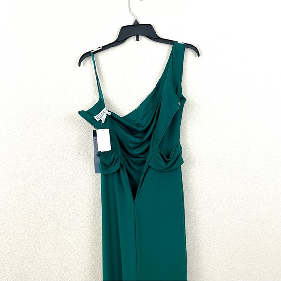 Mac duggal one shoulder jersey sheath gown - Picture 6 of 8